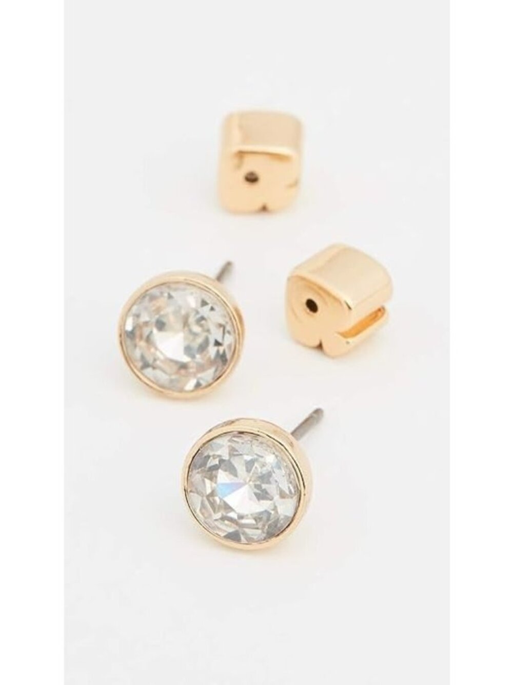 Kate Spade New York Reflecting Pool Mini Round Studs Clear Gold